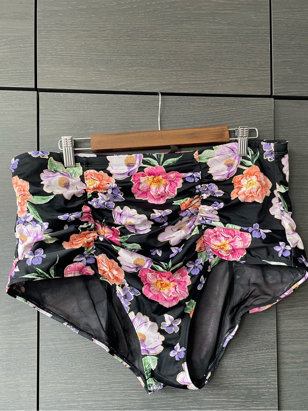 TORRID HIGH WAISTED RUCHED BIKINI BOTTOM
